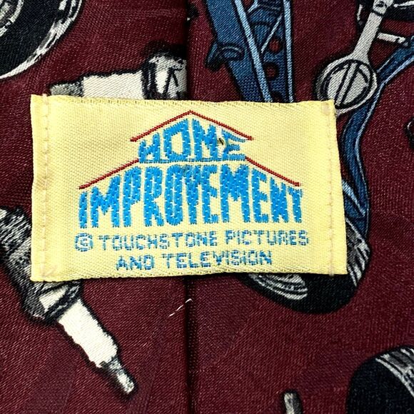 Home Improvement TV Tie Car Frame Mechanic Spark Plug Tire Racing Engine Red USA - Picture 2 of 10